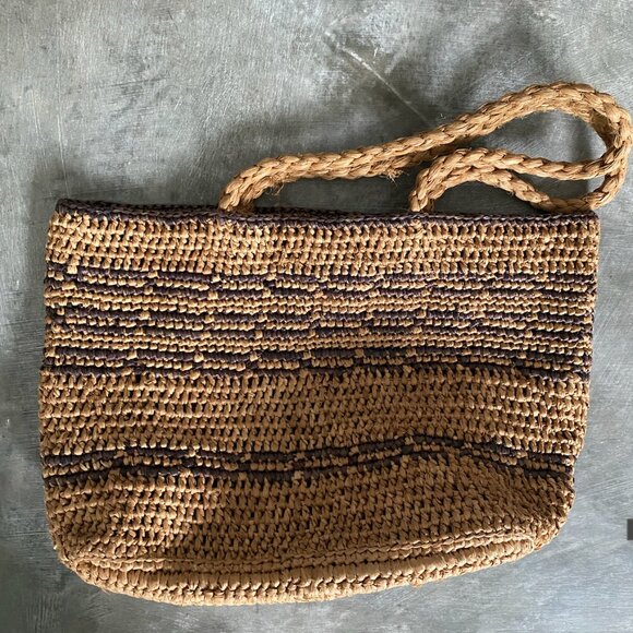 ROUJE Sebastien Raffia Basket Bag Tote Iconic - Picture 3 of 6